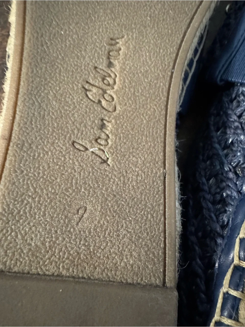 Sam Edelman Khiara Emblem Embellished Espadrille Flats in Hudson Blue Size 9